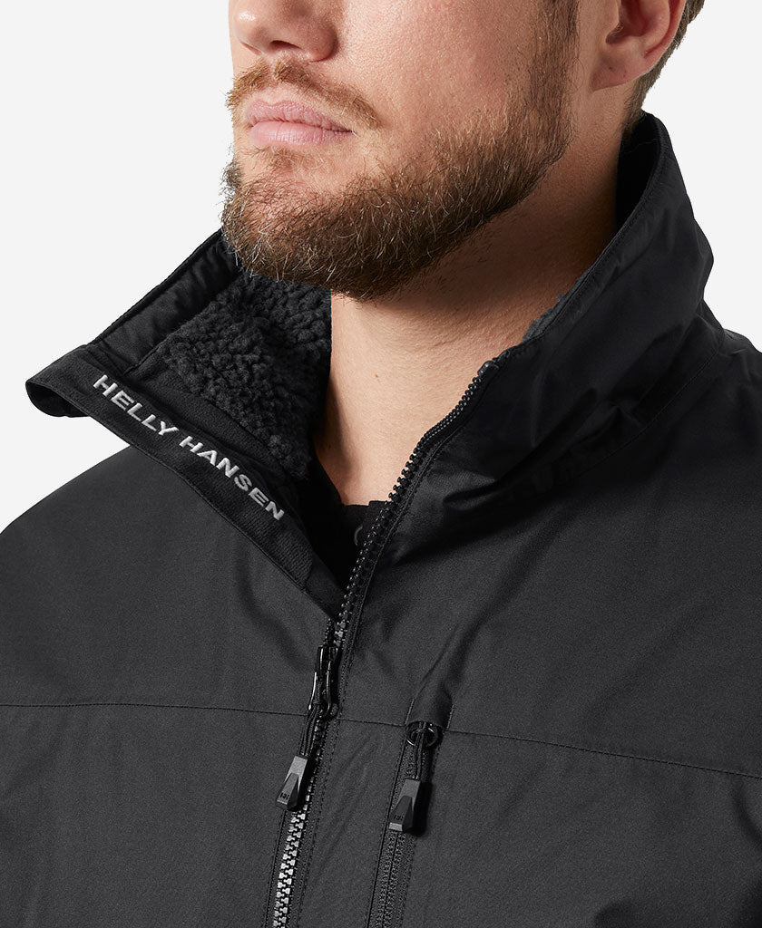 crew hooded pile jacket